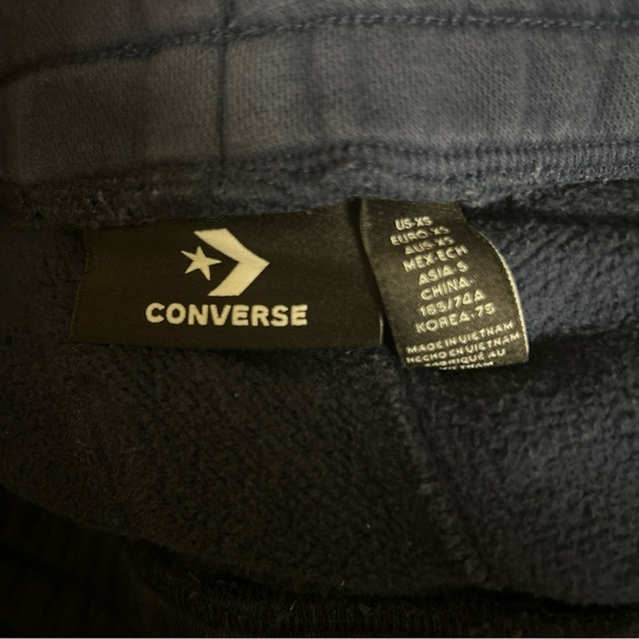 Converse Mens Blue athletic Jogger Sweatpants Size XS Embroidered Logo - Picture 4 of 7